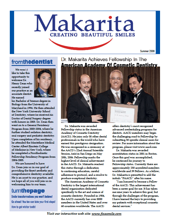 Dr. Makarita Newsletter Archive Summer 2006